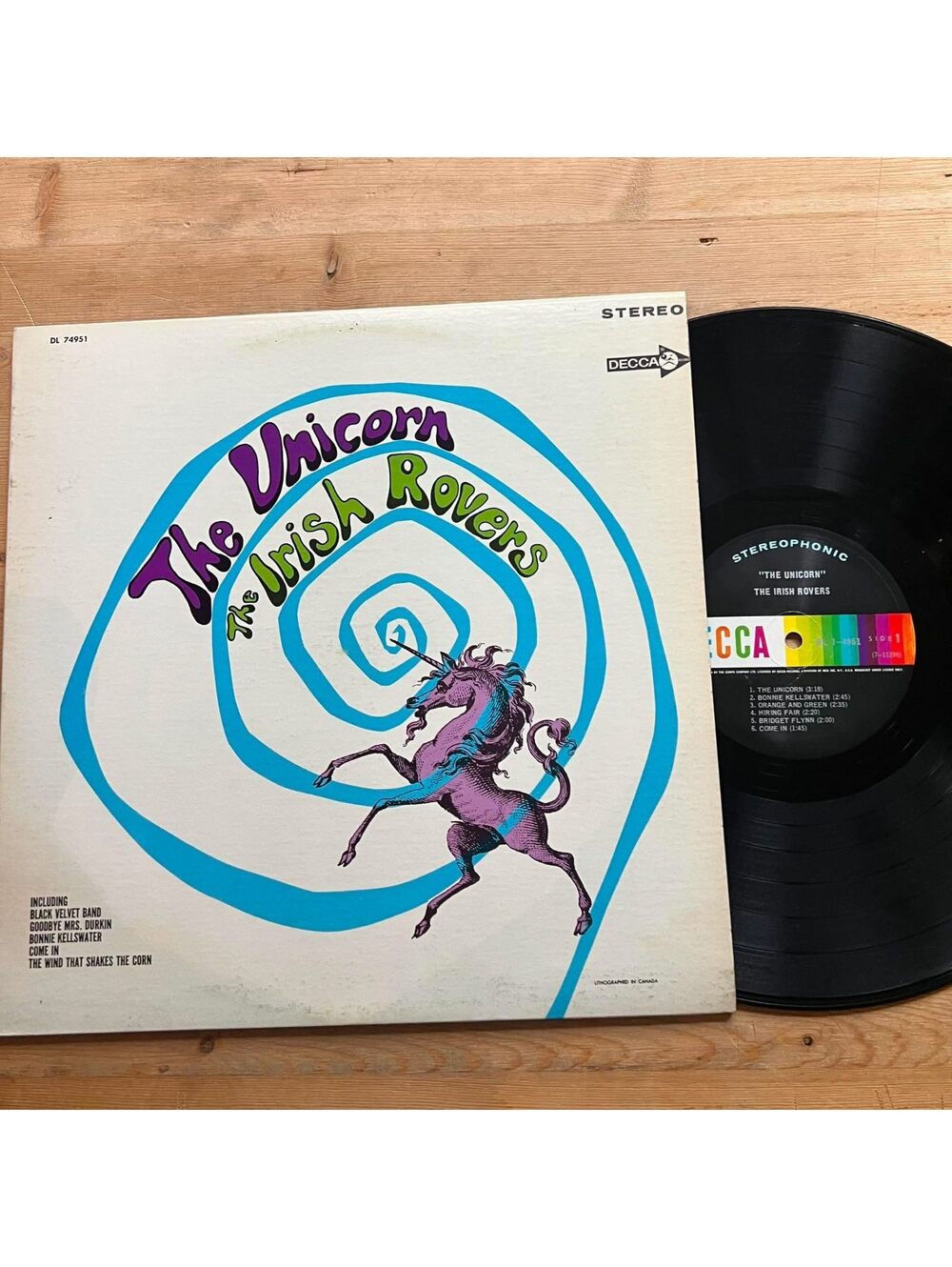 The Irish Rovers - The Unicorn 33rpm VG+ VR26